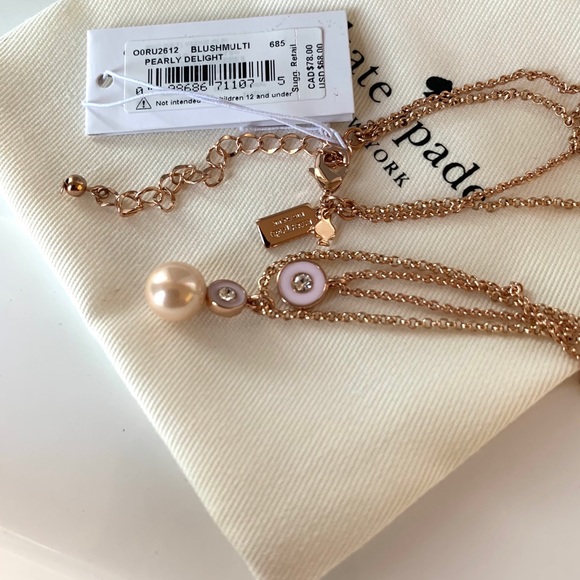 NWT Kate Spade rosegold tone double strand pendant - Picture 5 of 6